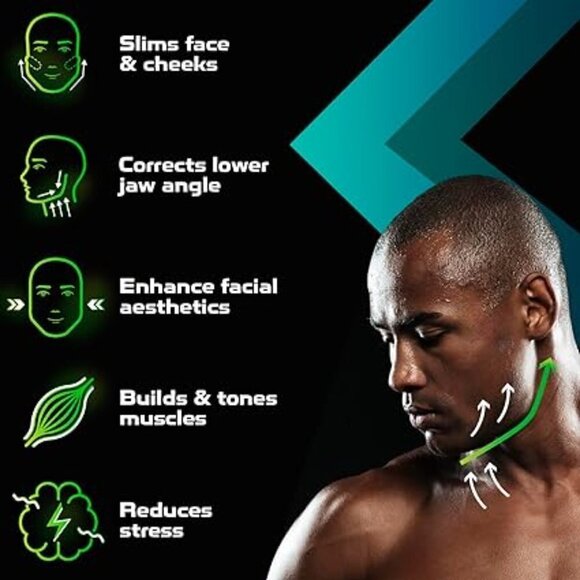 Jawline Exerciser  8 pcs Powerful Jaw Trainer - 4 Resistance Levels - BR… - Picture 5 of 6